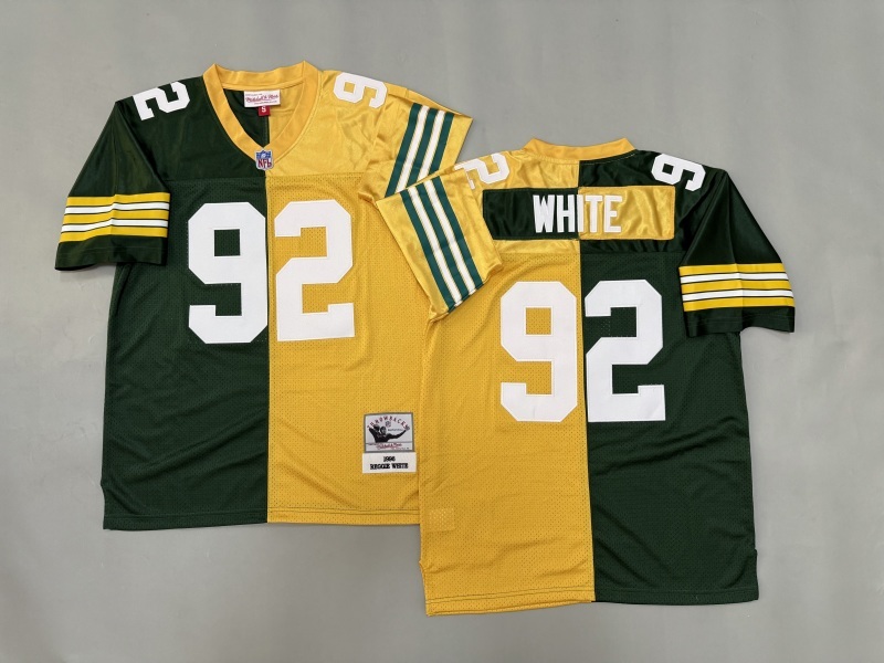 Men 2025 Green Bay Packers #92 White green yellow Throwback Limited NFL Jersey style 001->new york jets->NFL Jersey